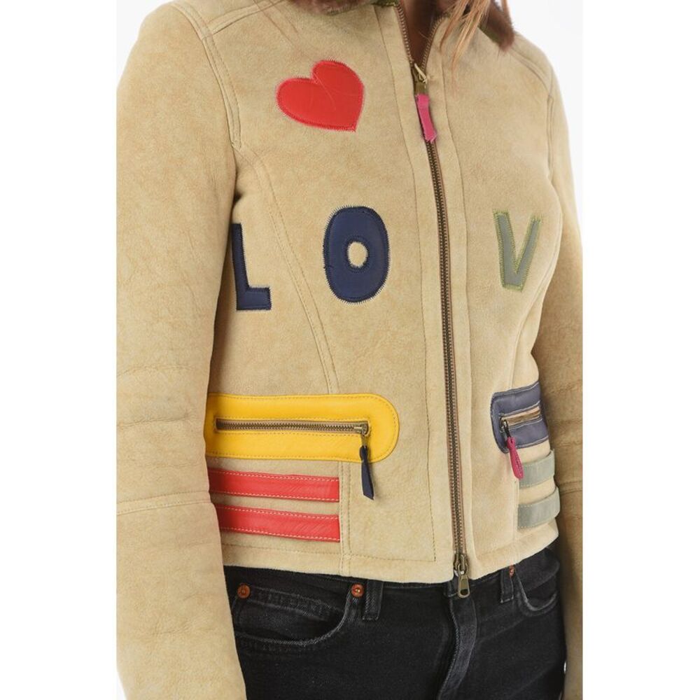 Embroidered Shearling Jacket - Picture 4 of 5